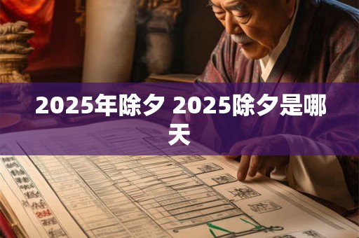 2025年除夕 2025除夕是哪天