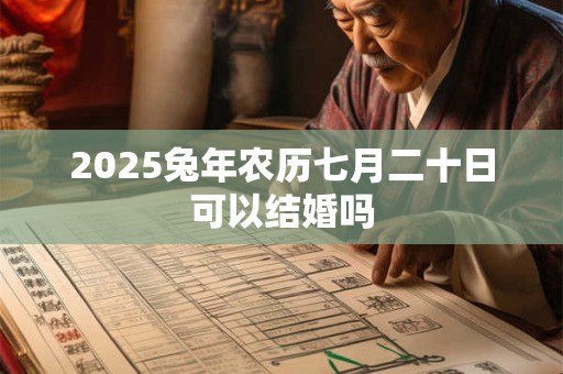 2025兔年农历七月二十日可以结婚吗