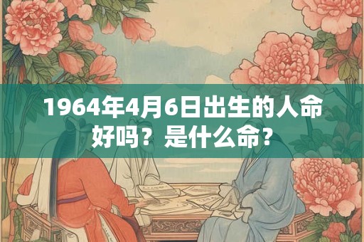 1964年4月6日出生的人命好吗？是什么命？