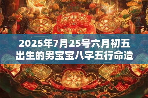 2025年7月25号六月初五出生的男宝宝八字五行命造简批