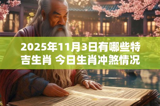 2025年11月3日有哪些特吉生肖 今日生肖冲煞情况