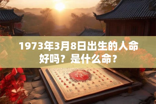 1973年3月8日出生的人命好吗？是什么命？