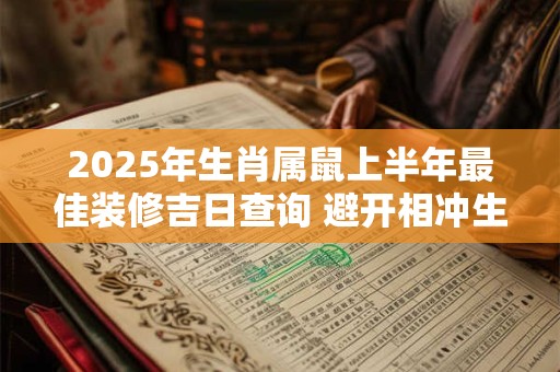 2025年生肖属鼠上半年最佳装修吉日查询 避开相冲生肖