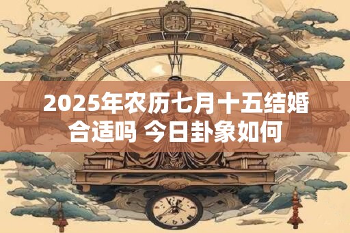 2025年农历七月十五结婚合适吗 今日卦象如何