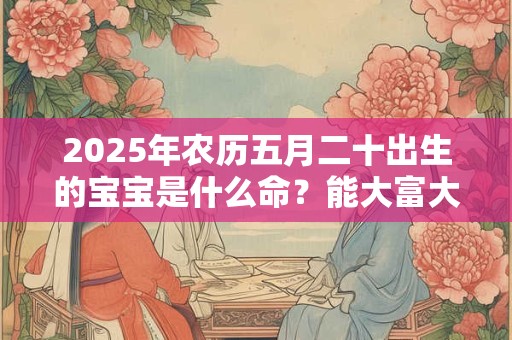 2025年农历五月二十出生的宝宝是什么命？能大富大贵吗？