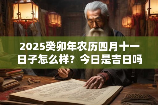 2026癸卯年农历四月十一日子怎么样？今日是吉日吗