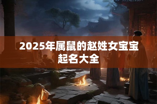 2025年属鼠的赵姓女宝宝起名大全