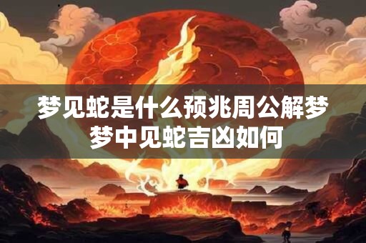 梦见蛇是什么预兆周公解梦 梦中见蛇吉凶如何