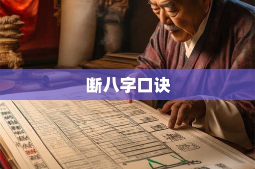 断八字口诀