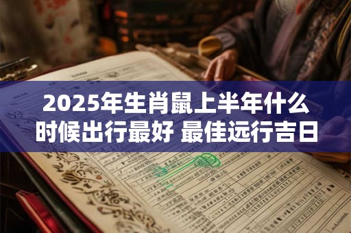 2025年生肖鼠上半年什么时候出行最好 最佳远行吉日