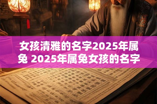 女孩清雅的名字2025年属兔 2025年属兔女孩的名字应该选择哪些更加清雅的呢