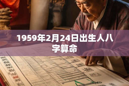 1959年2月24日出生人八字算命