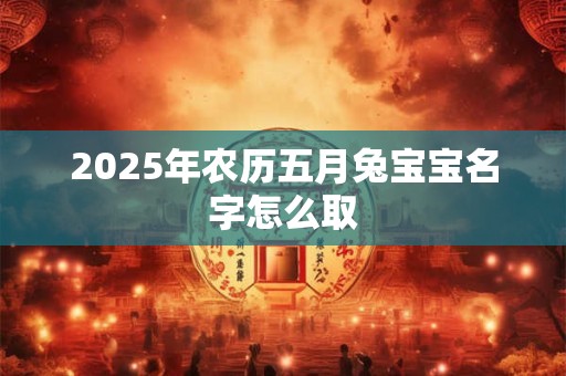 2026年农历五月兔宝宝名字怎么取