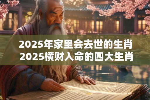 2025年家里会去世的生肖 2025横财入命的四大生肖