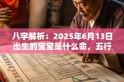 八字解析：2025年6月13日出生的宝宝是什么命，五行缺什么
