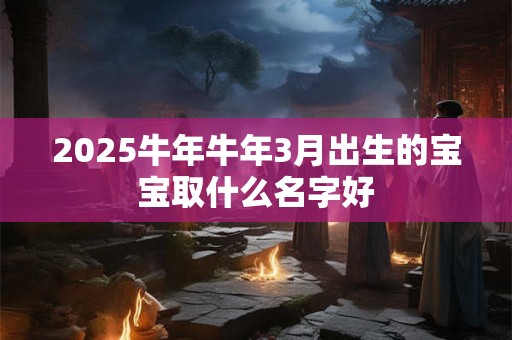 2025牛年牛年3月出生的宝宝取什么名字好