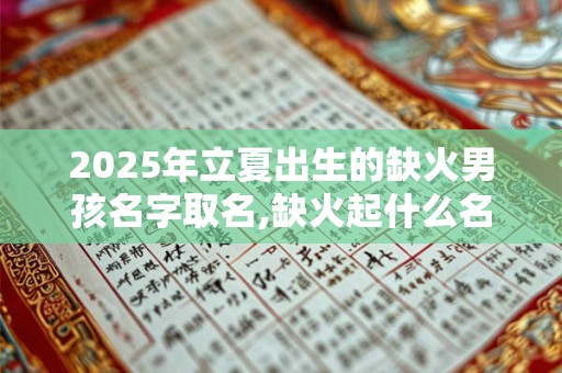 2025年立夏出生的缺火男孩名字取名,缺火起什么名好