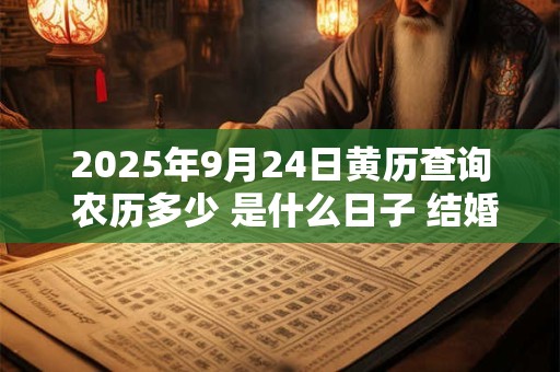 2026年9月24日黄历查询 农历多少 是什么日子 结婚吉时 2026年9月24日黄历查询 农历多少 是什么日子 结婚吉时