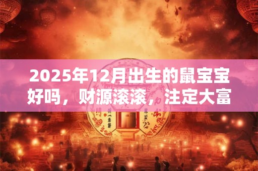 2025年12月出生的鼠宝宝好吗，财源滚滚，注定大富大贵