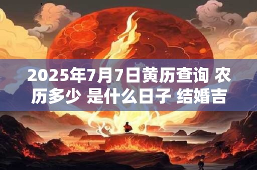 2025年7月7日黄历查询 农历多少 是什么日子 结婚吉时