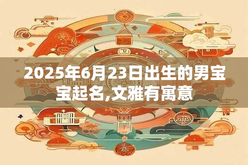 2025年6月23日出生的男宝宝起名,文雅有寓意