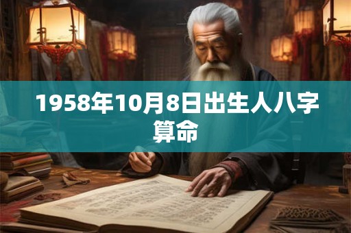 1958年10月8日出生人八字算命