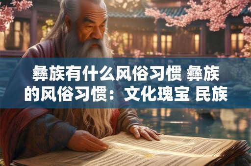 彝族有什么风俗习惯 彝族的风俗习惯：文化瑰宝 民族特色