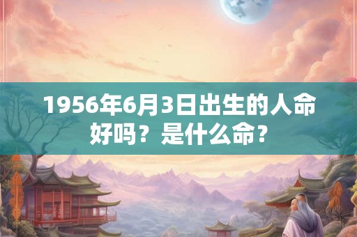 1956年6月3日出生的人命好吗？是什么命？