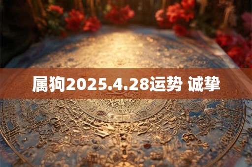 属狗2025.4.28运势 诚挚