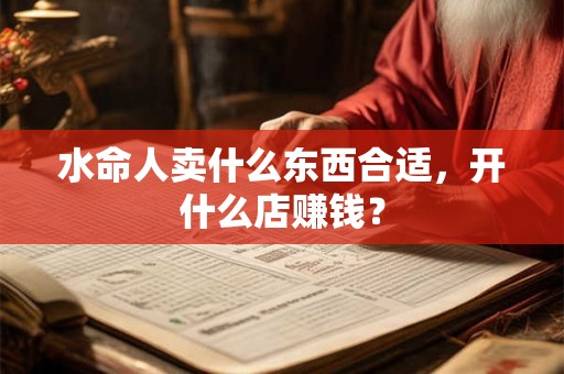 水命人卖什么东西合适，开什么店赚钱？