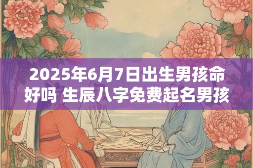 2025年6月7日出生男孩命好吗 生辰八字免费起名男孩