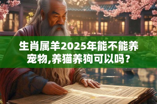 生肖属羊2025年能不能养宠物,养猫养狗可以吗? 生肖属羊2025年能不能养宠物,养猫养狗可以吗?