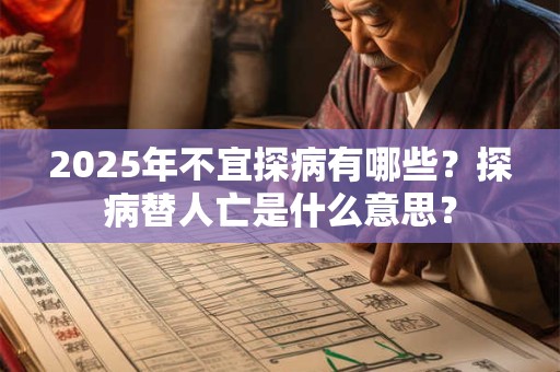2025年不宜探病有哪些?探病替人亡是什么意思? 2025年不宜探病有哪些?探病替人亡是什么意思?