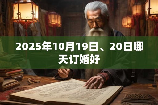 2025年10月19日、20日哪天订婚好