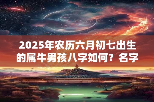 2025年农历六月初七出生的属牛男孩八字如何？名字推荐
