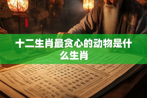 十二生肖最贪心的动物是什么生肖