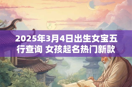2025年3月4日出生女宝五行查询 女孩起名热门新款