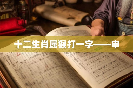 十二生肖属猴打一字——申