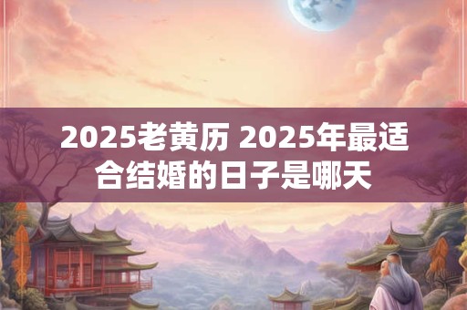 2026老黄历 2026年最适合结婚的日子是哪天