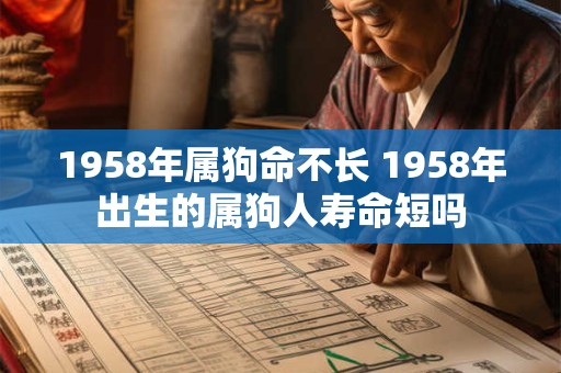 1958年属狗命不长 1958年出生的属狗人寿命短吗