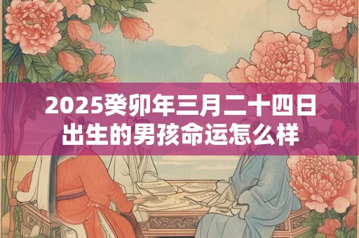 2026癸卯年三月二十四日出生的男孩命运怎么样