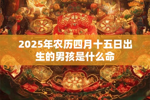 2025年农历四月十五日出生的男孩是什么命