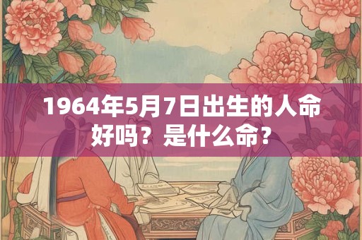 1964年5月7日出生的人命好吗？是什么命？