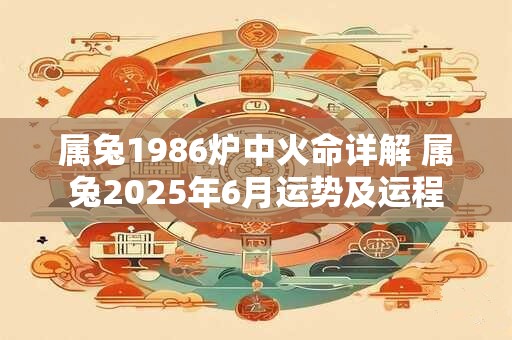 属兔1986炉中火命详解 属兔2025年6月运势及运程