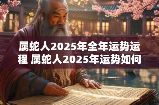 属蛇人2025年全年运势运程 属蛇人2025年运势如何