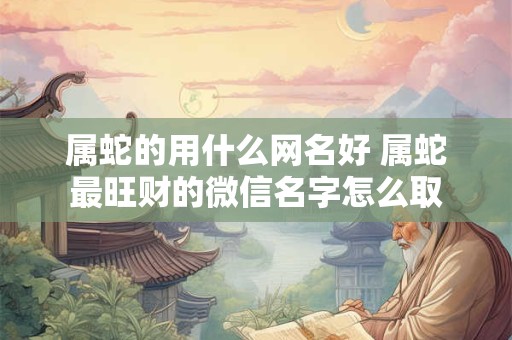 属蛇的用什么网名好 属蛇最旺财的微信名字怎么取