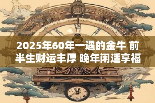 2025年60年一遇的金牛 前半生财运丰厚 晚年闲适享福