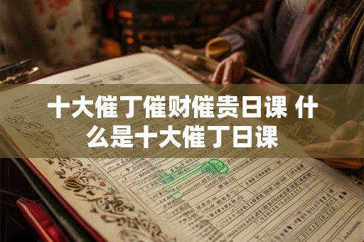 十大催丁催财催贵日课 什么是十大催丁日课
