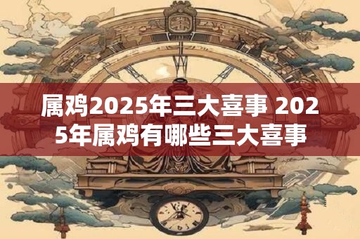 属鸡2025年三大喜事 2025年属鸡有哪些三大喜事