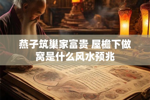 燕子筑巢家富贵 屋檐下做窝是什么风水预兆